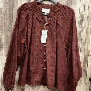 CLEOBELLA BUTTON UP BLOUSE NWT/FINAL MARKDOWN 75 PERCENT OFF